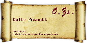 Opitz Zsanett névjegykártya